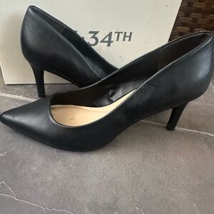 Classic Black Leather Heels